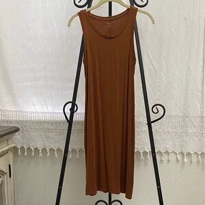 Daily Ritual Burnt Orange Midi Tank Dress XS